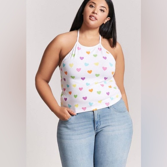 Forever 21 3X halter heart top - Picture 1 of 7
